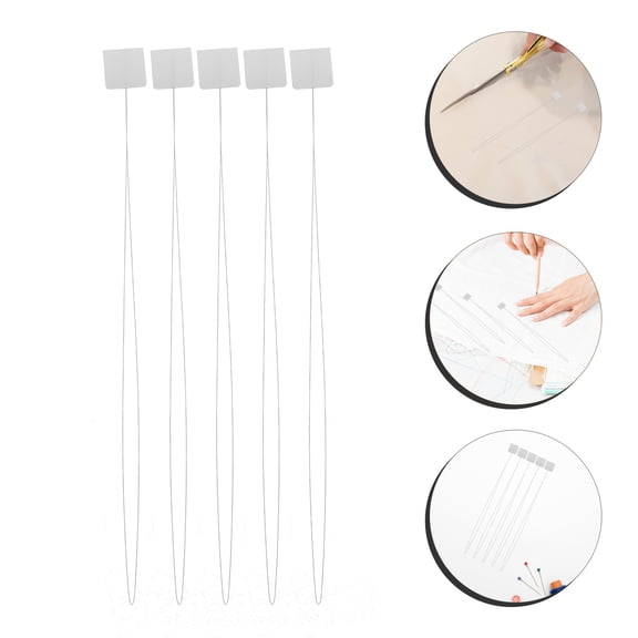HONMEET 30Pcs White Needle Threading Aid Sewing Thread Puller Tool with Ergonomic Grip