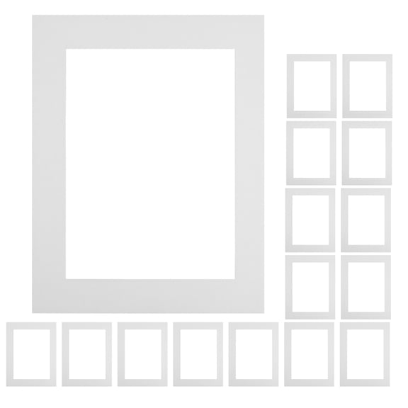 HONMEET 30Pcs White Picture Mats for Frames DIY Use Durable Matting for Photos Prints and Artwork Display