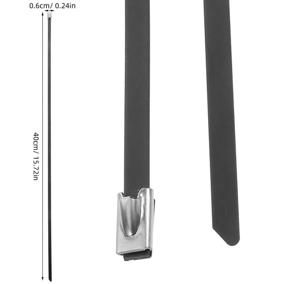 HONMEET 30-Pack Black Stainless Steel Cable Ties for Computer Cable Management, Self-Locking, Versatile and Strong