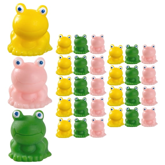 HONMEET 30pcs Miniature Resin Frog Figurines for Landscape Decoration, Small Frog Shape Collectibles