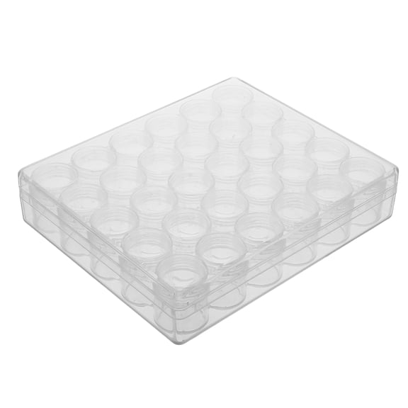 HONMEET 30Pcs Transparent Plastic Bottles with Caps for Small Item and Craft Storage
