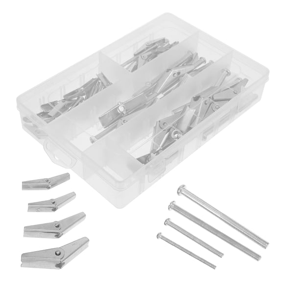 HONMEET 32-Piece Stainless Steel Toggle Bolt Anchors for Secure Furniture Mounting in Drywall