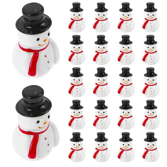 HONMEET Christmas Resin Snowman Decorations Multi-Color 36 Pieces for Crafts Holiday Home Decor