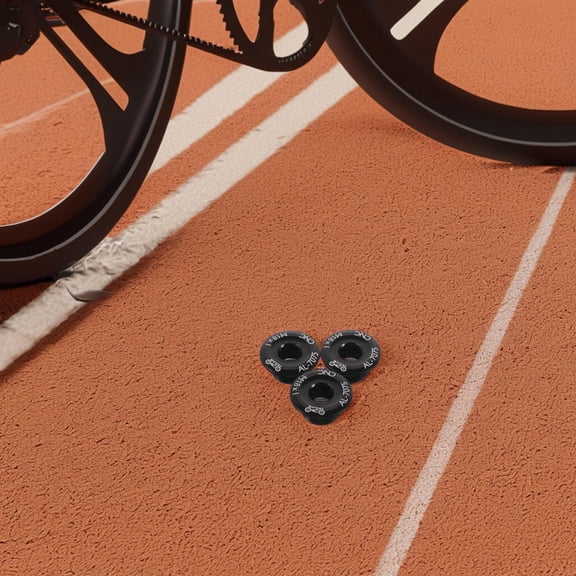 HONMEET Bicycle Crank Arm Bolt Set, Black, Lightweight Aluminum Alloy, Secure Fit, Hollow Design