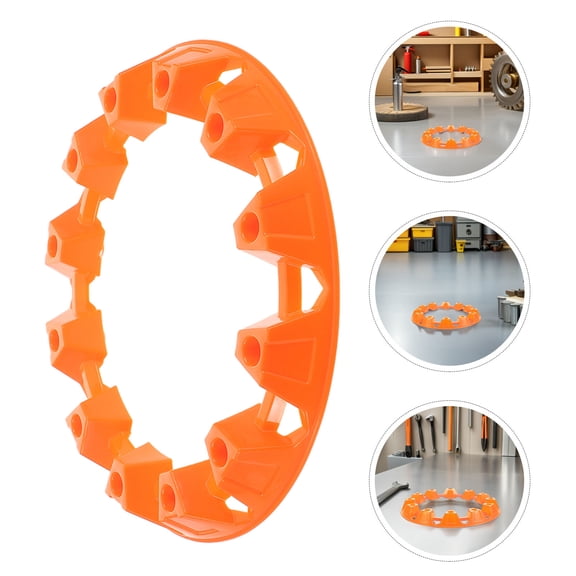 HONMEET 3Pcs Atv Wheel Hub Cover Trim in Orange Plastic for 10 Inch Wheels with Protective Hub Guard Design