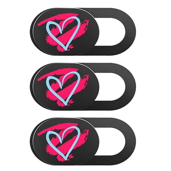 HONMEET 3-Pack Black ABS Privacy Phone Covers Compatible with Multiple Devices Protective Cases