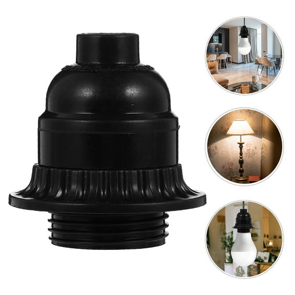 HONMEET Keyless E26 Light Socket Black Compact Design Easy to Use for LED Bulbs and Standard Lighting Fixtures