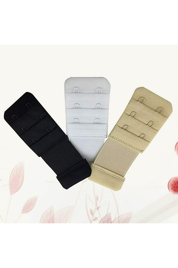 3Pcs Bra Back Extender Hook Assorted Colors Comfortable Durable Flexible Extension