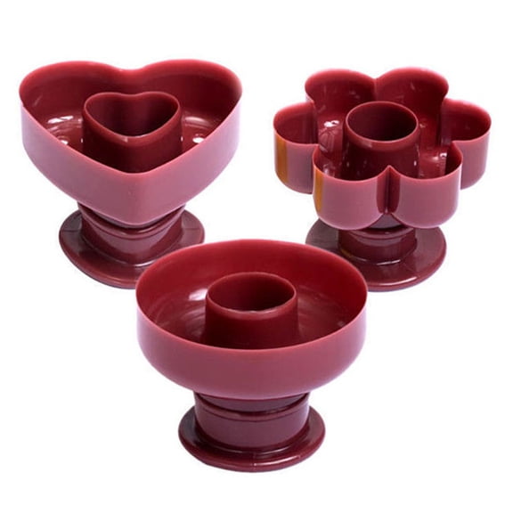 HONMEET 3Pcs Donut Baking Mould Plastic PP Material for Kitchen Supplies Brown