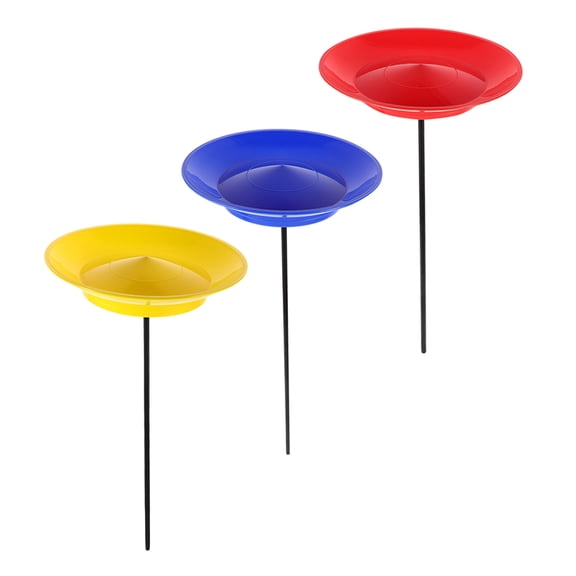HONMEET Set of 3 Circus Juggling Plates with Rods for Professional Juggling, Coordination, Balance, and Skill Training
