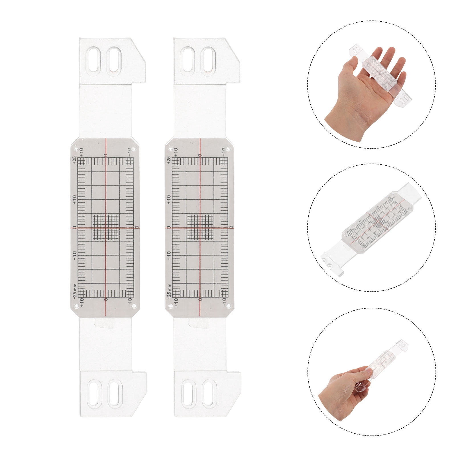 HONMEET 3-Pack High Precision Acrylic Crack Measuring Rulers for ...