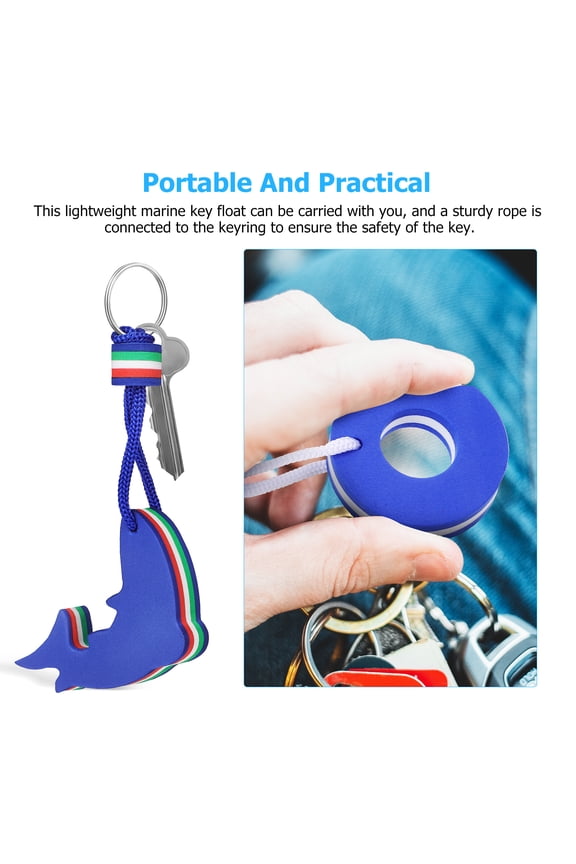 3-Pack Decorative Floating Keychains for Boat Keys, Lightweight Key in Assorted Colors