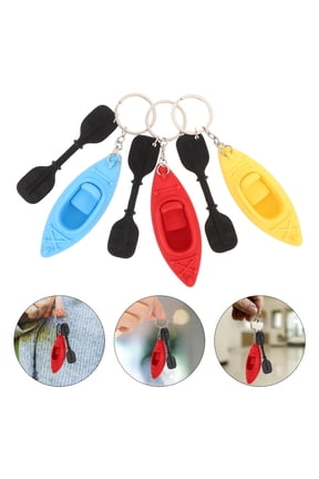 3Pcs Small Key Chain Set Portable Kayak Figure Keychain for Boat Keys and Kayak Team Use