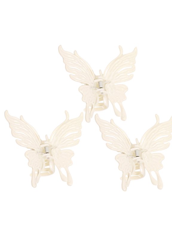 3Pcs Large Hair Claw Clip Back Hair Barrette Butterflies Hair Clip Back Hair Holders