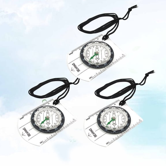 HONMEET 3Pcs Professional Outdoor Compass with Fluid Housing and Inclinometer for Camping Navigation