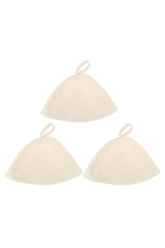 3-Piece Sauna Felt Bath Wool Hat Set for Comfortable and Stylish Steam Room