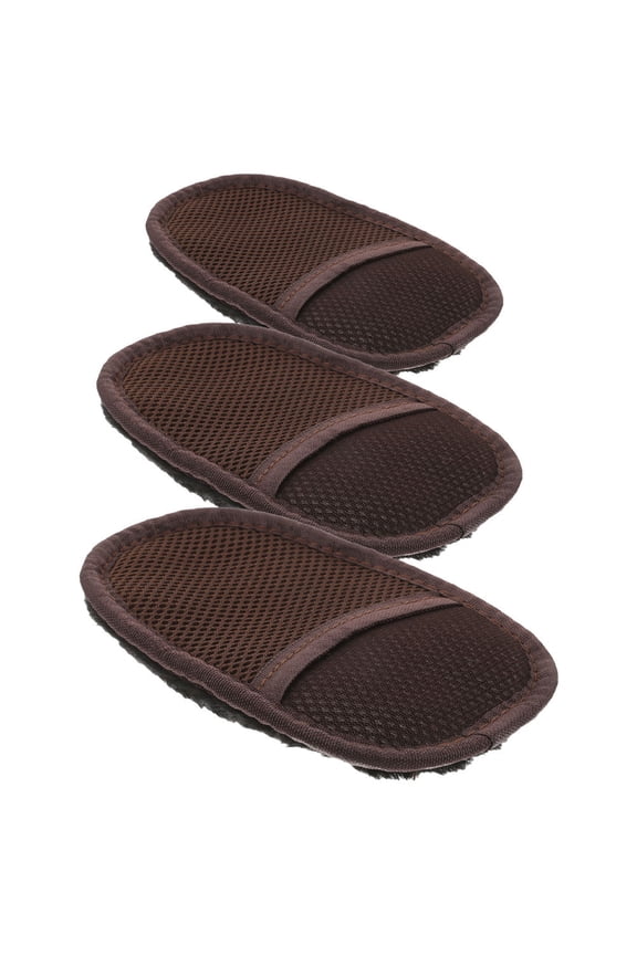 3-Piece Shoe Care Kit with Buffing Gloves and Faux , Black, for Men and Women, Daily Shoe Cleaning