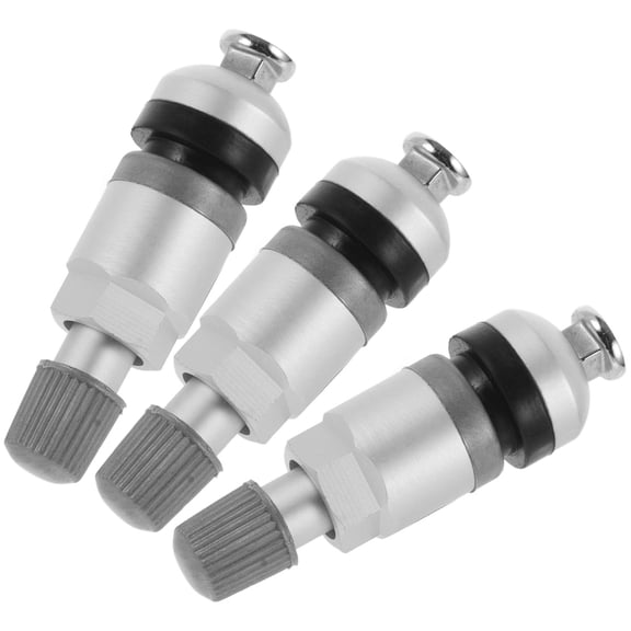 HONMEET 3Pcs Silver Tire Pressure Sensor Valve Stem Snap in Replacement for Car Tire Valve Stems
