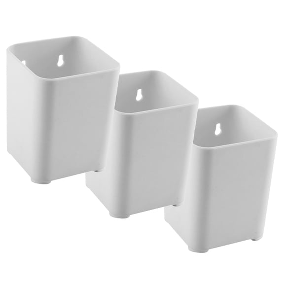 HONMEET 3-Pack White ABS Wall Mounted Pen Holders Space Saving Desk Organizer for Home Office 4.33.33.3in