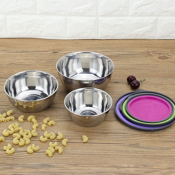 HONMEET 3Pcs Stackable Snack Containers With Lids Stainless Steel Eco-friendly For Students On-the-go