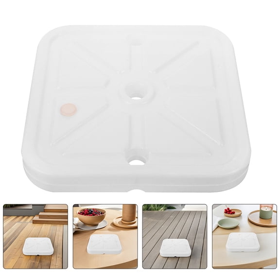 HONMEET White Plastic Water Fillable Base for Decorative Flagpole Stability and Outdoor Support