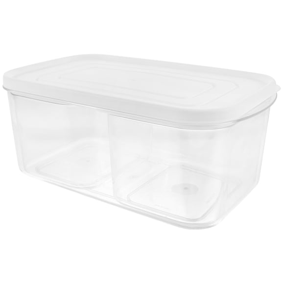 HONMEET 3-Pack White Produce Saver Containers, Stackable Multipurpose Food Storage Boxes for Refrigerator and Kitchen Organization