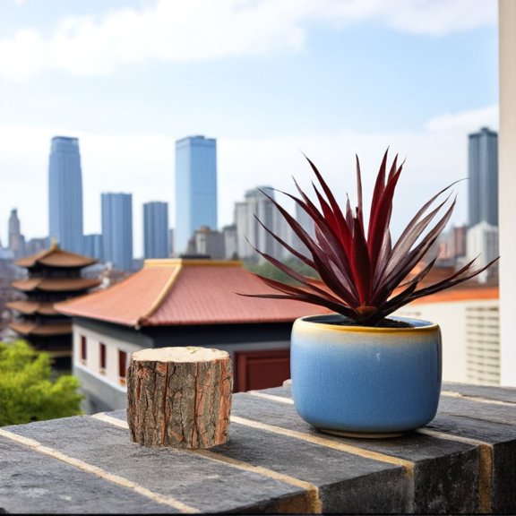 HONMEET 3Pcs Wooden Bark Plant Containers Light Brown Flower Buckets for Home Decor