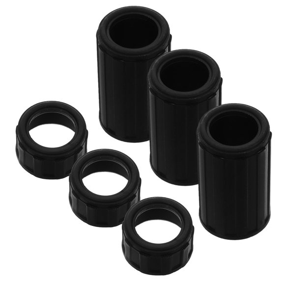 HONMEET 3Sets Lightweight Black Flute Sleeve Replacement Protective Cover for Flute Interface