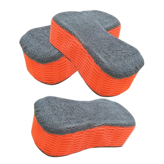 HONMEET 3pcs Applicator Pads for Boat Cleaning Orange Sponge Rectangular Design