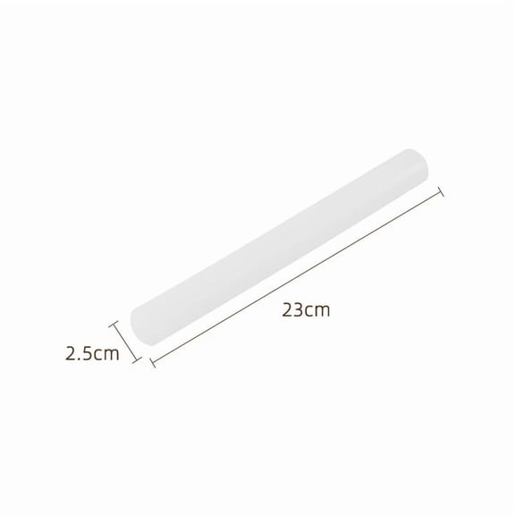 TABLZONE 3Pcs White Plastic Rolling Pin Nonstick Fondant Roller for Household Baking