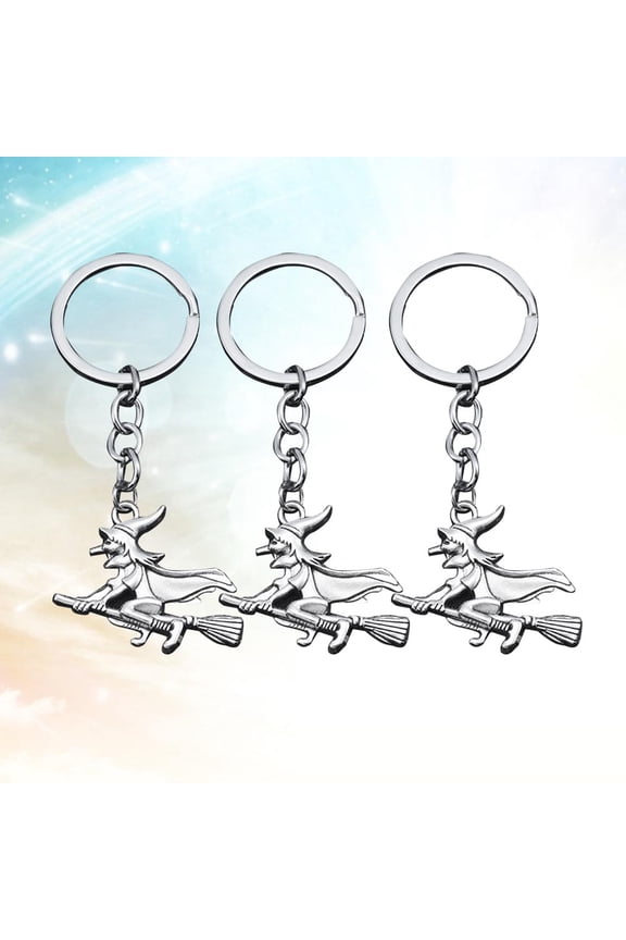 3-Piece Alloy Shape Keychain Set, Modern Hanging Ornaments for Women, Stylish and Accessories