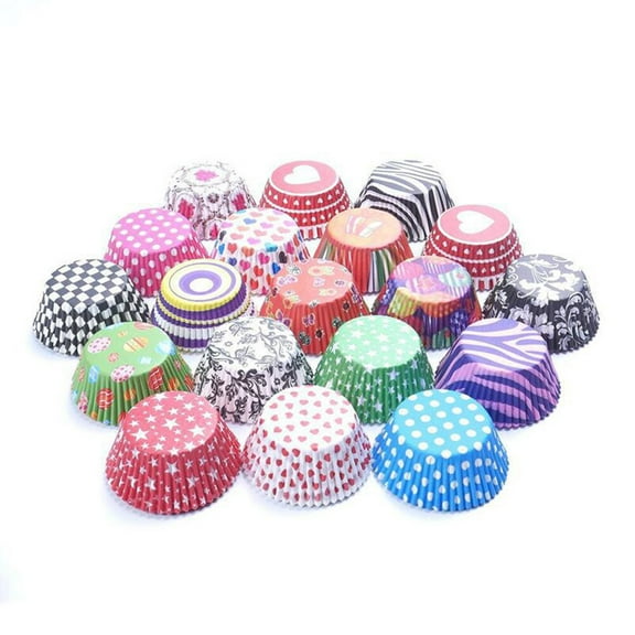 HONMEET 400Pcs Assorted Color Muffin Liners Paper Baking Cups Cupcake Wrappers for Themed Celebration Decor