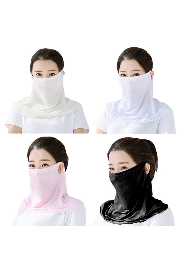 4 Pcs Assorted Color Running Scarf Polyester Fiber Sun-resistant Scarf for Work