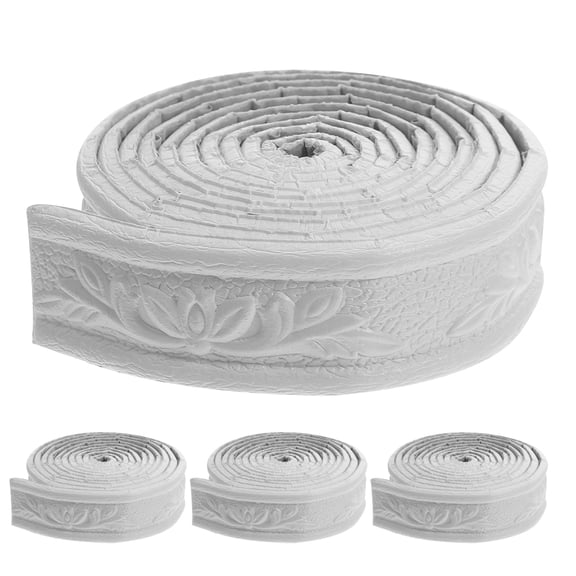 HONMEET 4 Rolls Wall Molding Trim White Foam for Homeowners