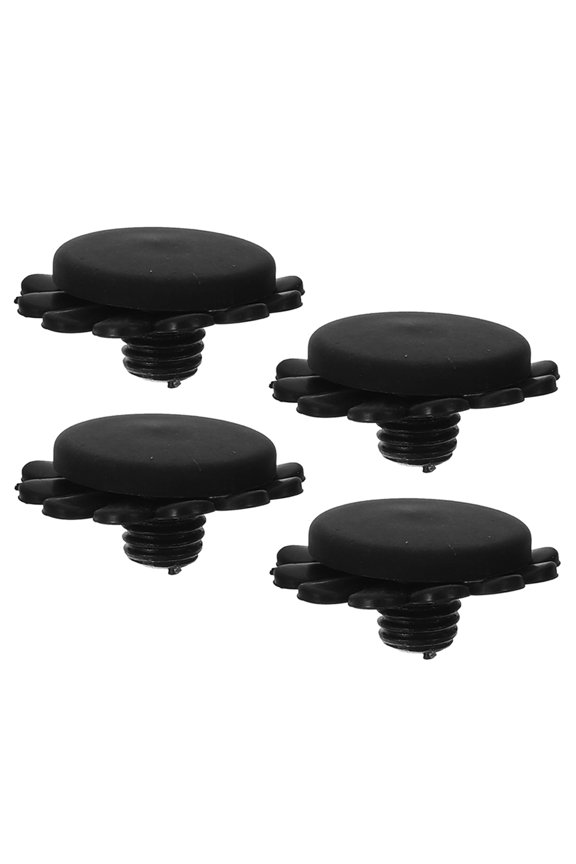 4 Sets Umbrella Tip Caps Black Plastic Protective Cover Simple Design for Rainy Days