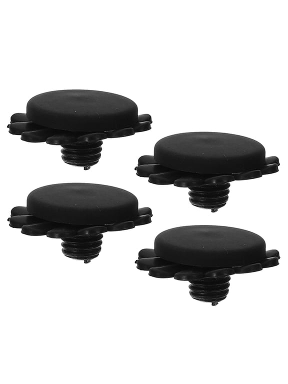 4-Pack Black Plastic Umbrella Tips Replacement Accessories for Umbrellas Simple and Design