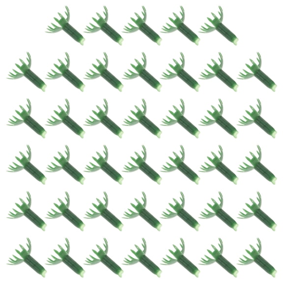 HONMEET 40Pcs Durable Plastic Rose Flower Sepals for DIY Artificial Bouquet Crafting