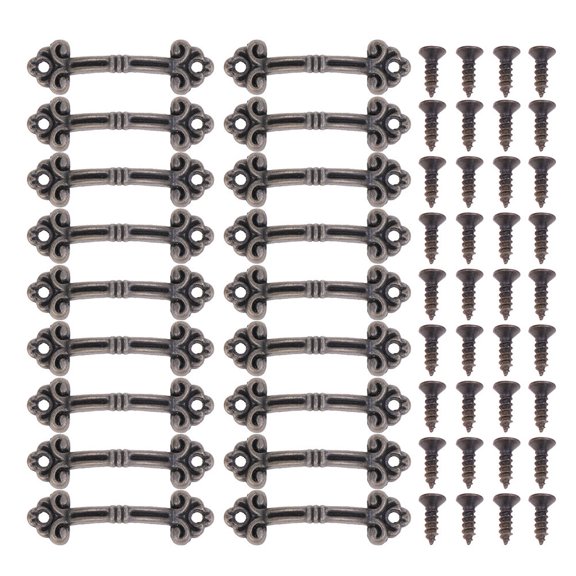 HONMEET 40Pcs Kitchen Cabinet Handle Chocolate Retro Dumpling Shape Replacement Knobs