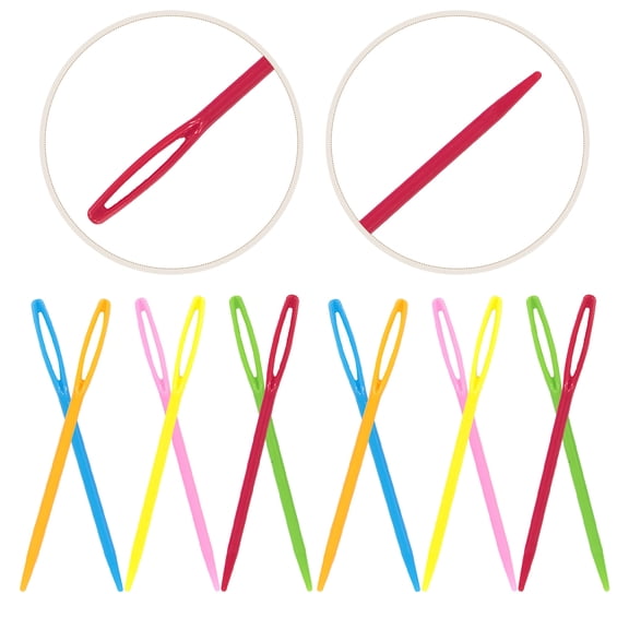 HONMEET 40pcs Weaving Needles for Needlework Projects Assorted Color Plastic Blunt Sewing