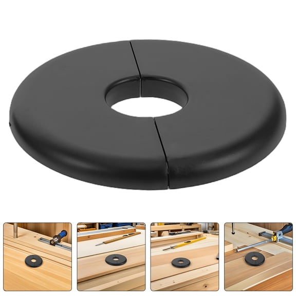 HONMEET Black Ppr Pipe Flange Cover, Enhance Aesthetics, Easy Install, Home Use
