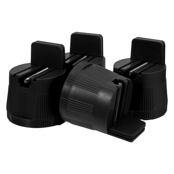 HONMEET 4Pcs Adjustable Furniture Risers with Stable Clamp and Nonslip Black Pads for Home Use