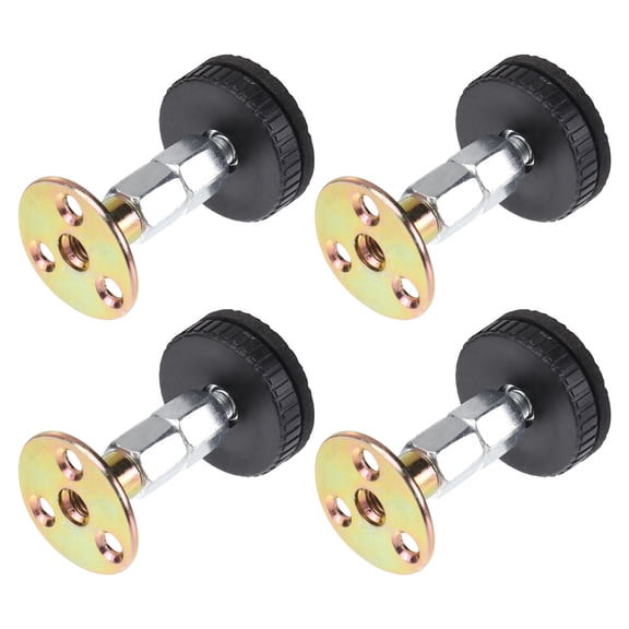 HONMEET 4-Pack Adjustable Stainless Steel Bed Frame Spacers Anti-Shake Support Tools for Furniture Stability