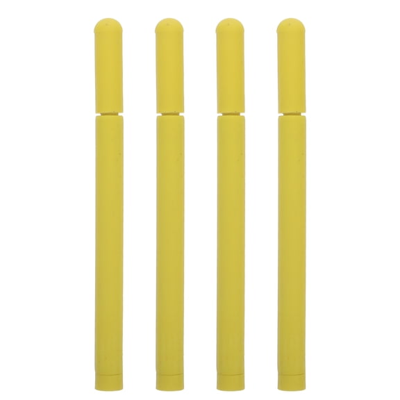 HONMEET 4-Pack Yellow Silicone Safety Pens for Secure Facilities, Anti-Swallow Design, Ideal for Jail and Correctional Use