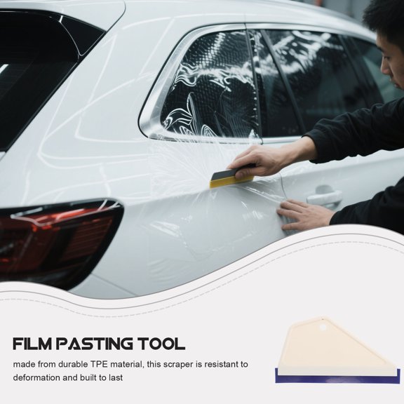 HONMEET 4Pcs Auto Window Film Application Tools White Squeegee for Professional Car Tint Installation and Durability