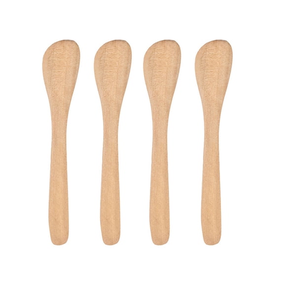 HONMEET 4-Piece Beige Lotus Wood Butter Spreaders for Jam, Condiments, and Kitchen Use at Home