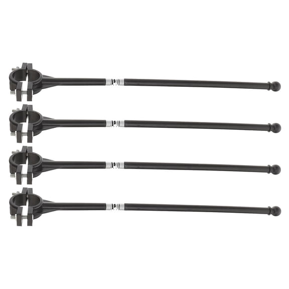 HONMEET 4Pcs Bike Flag Pole Black Metal Handlebar Holder for Stable Outdoor Flag Display