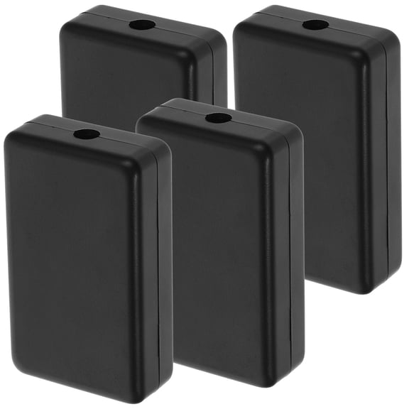 HONMEET 4Pcs Black Plastic Junction Box Weatherproof Outdoor Cable Junction Box for Electrical Use