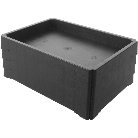 HONMEET Black Resin Rectangular Trays for Indoor Plant Pot Drainage 4Pcs