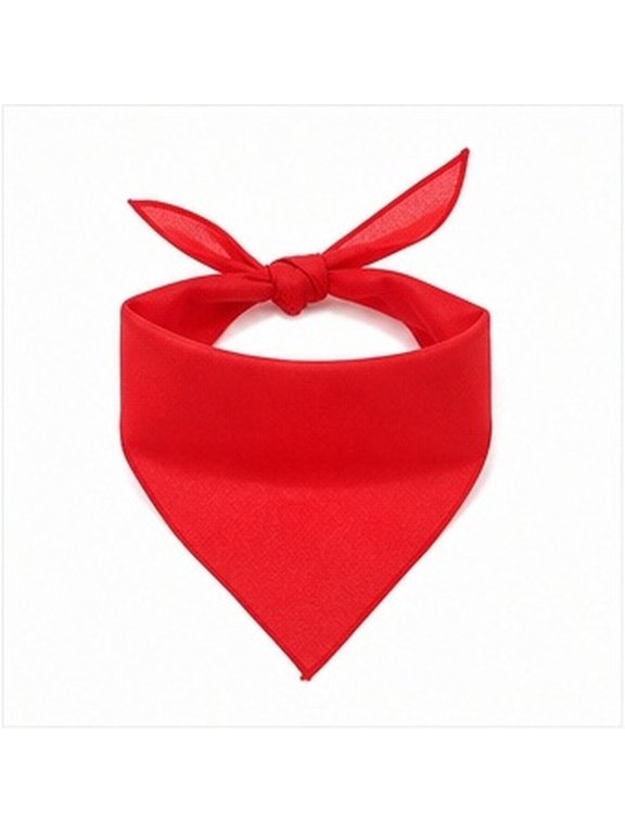 4Pcs Breathable Dog Collar Bandana in Red Smooth Texture Dog Bib for Pet Outdoor Supply