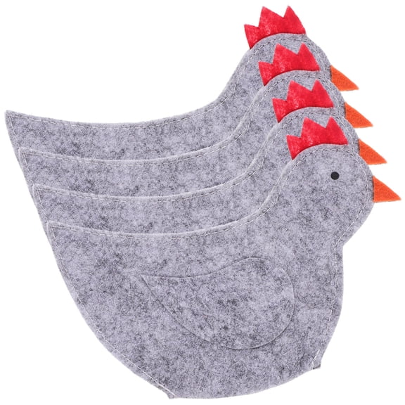 HONMEET Egg Protector Chick Shaped Cover Cloth Grey 4Pcs